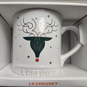 NIB Rudolph the Reindeer Retired HTF Style Christmas Noel Mug Le Creuset